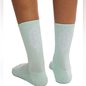 NWT Free People Movement Last Lap Tube Socks White Pistachio One Size $20